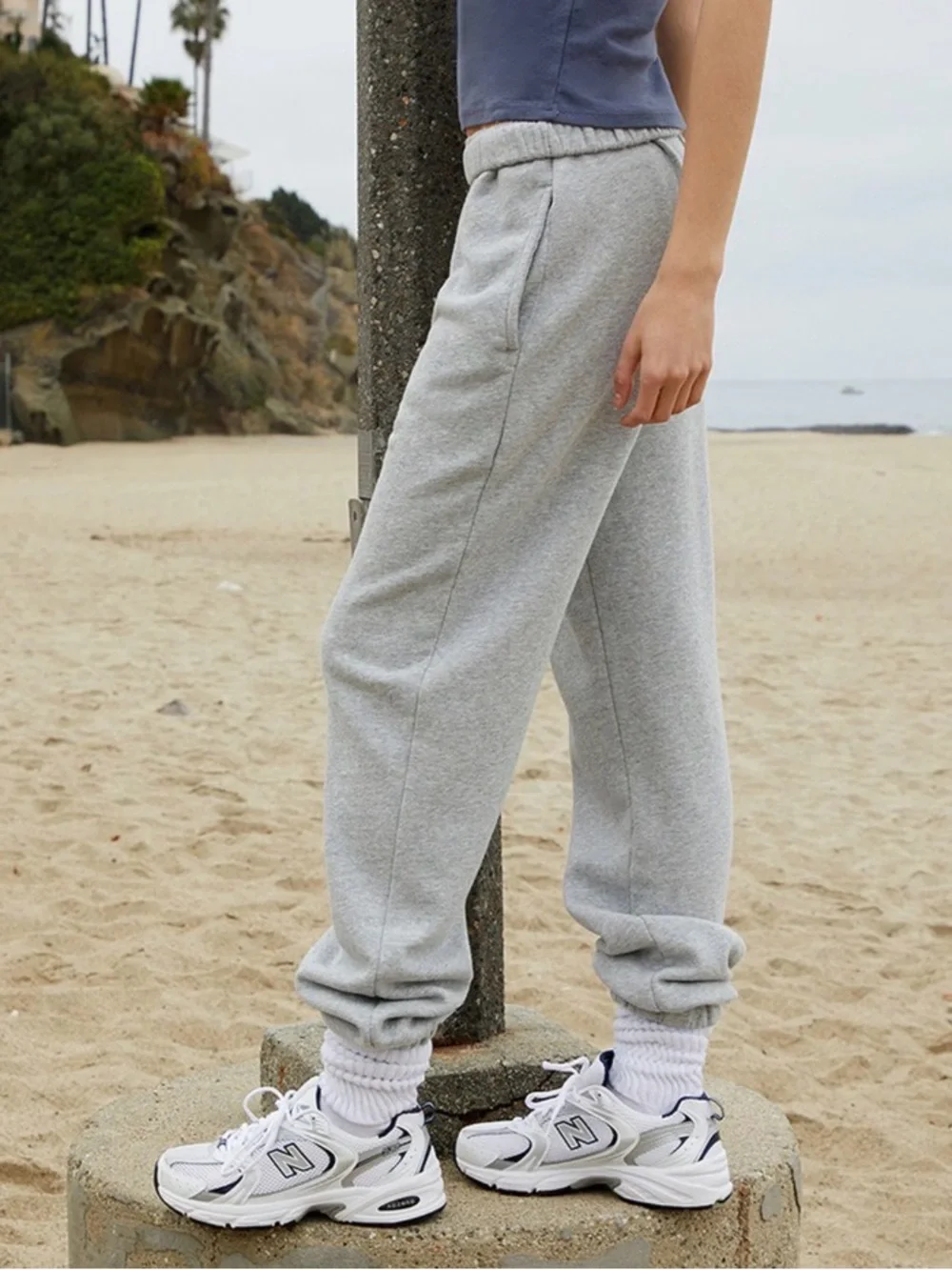 John Galt Light Grey Rosa Sweatpants - Picture 5 of 5